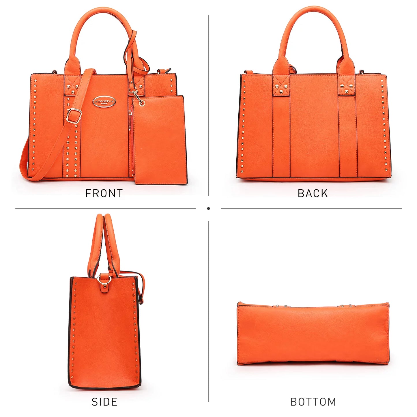 Women's 3-Piece Handbag Set: Tote, Shoulder Bag, and Briefcase