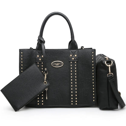 Women's 3-Piece Handbag Set: Tote, Shoulder Bag, and Briefcase