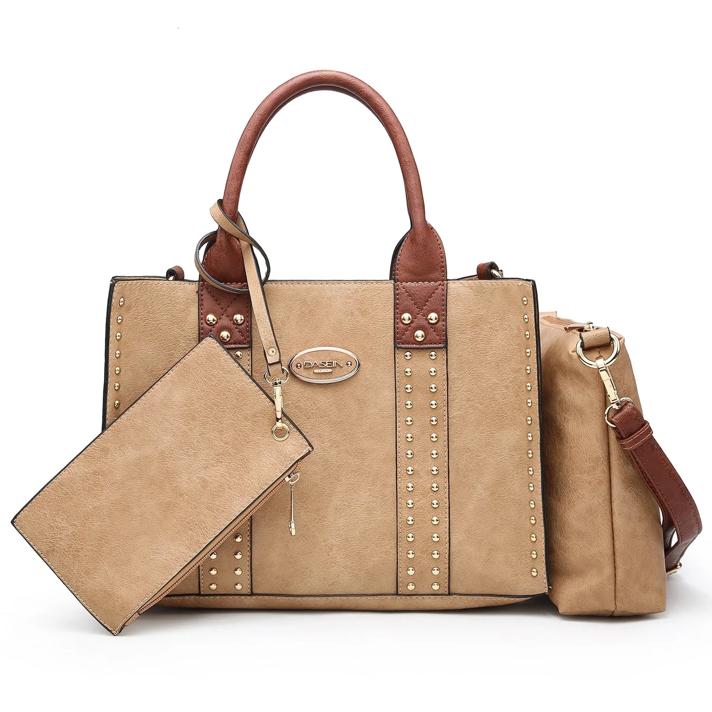 Women's 3-Piece Handbag Set: Tote, Shoulder Bag, and Briefcase